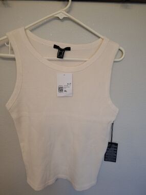 Forever 21 Cream Waffle Tank Top